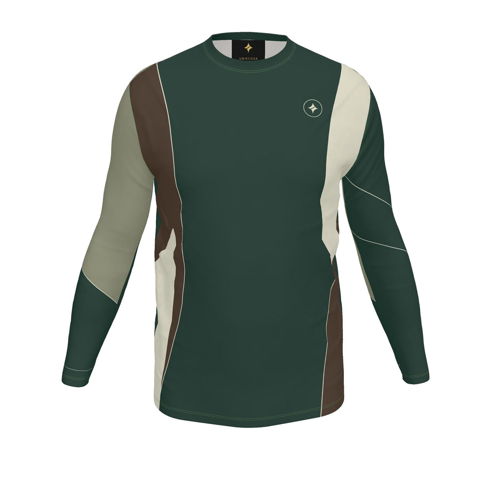 Forest Espresso Luxury Bounce Cotton Long Sleeve T-Shirt