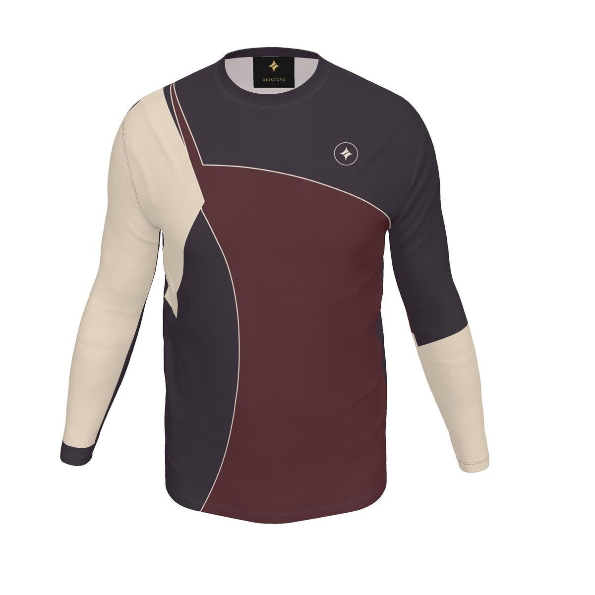 Oxblood Plum Luxury Bounce Cotton Long Sleeve T-Shirt