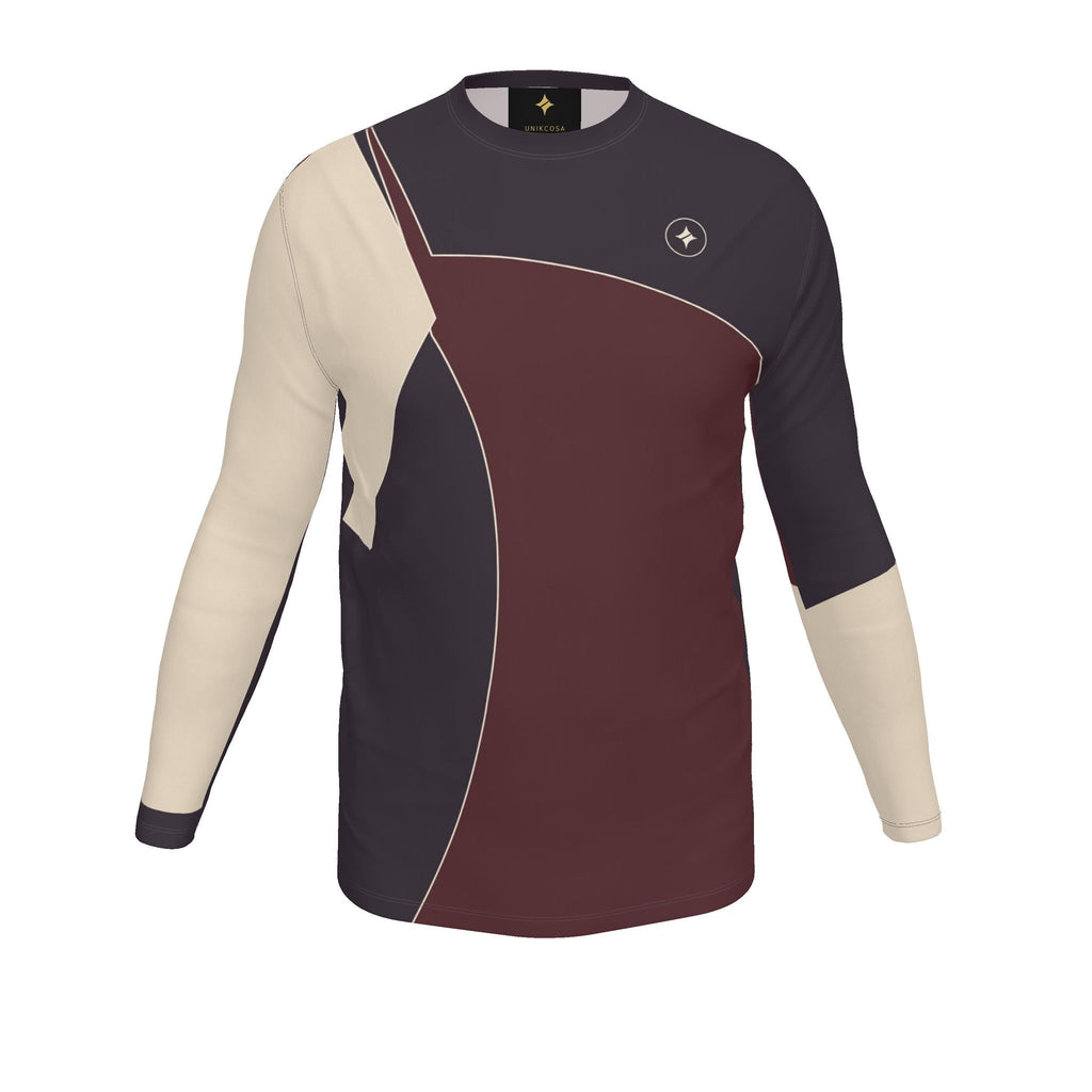 Oxblood Plum Luxury Bounce Cotton Long Sleeve T-Shirt