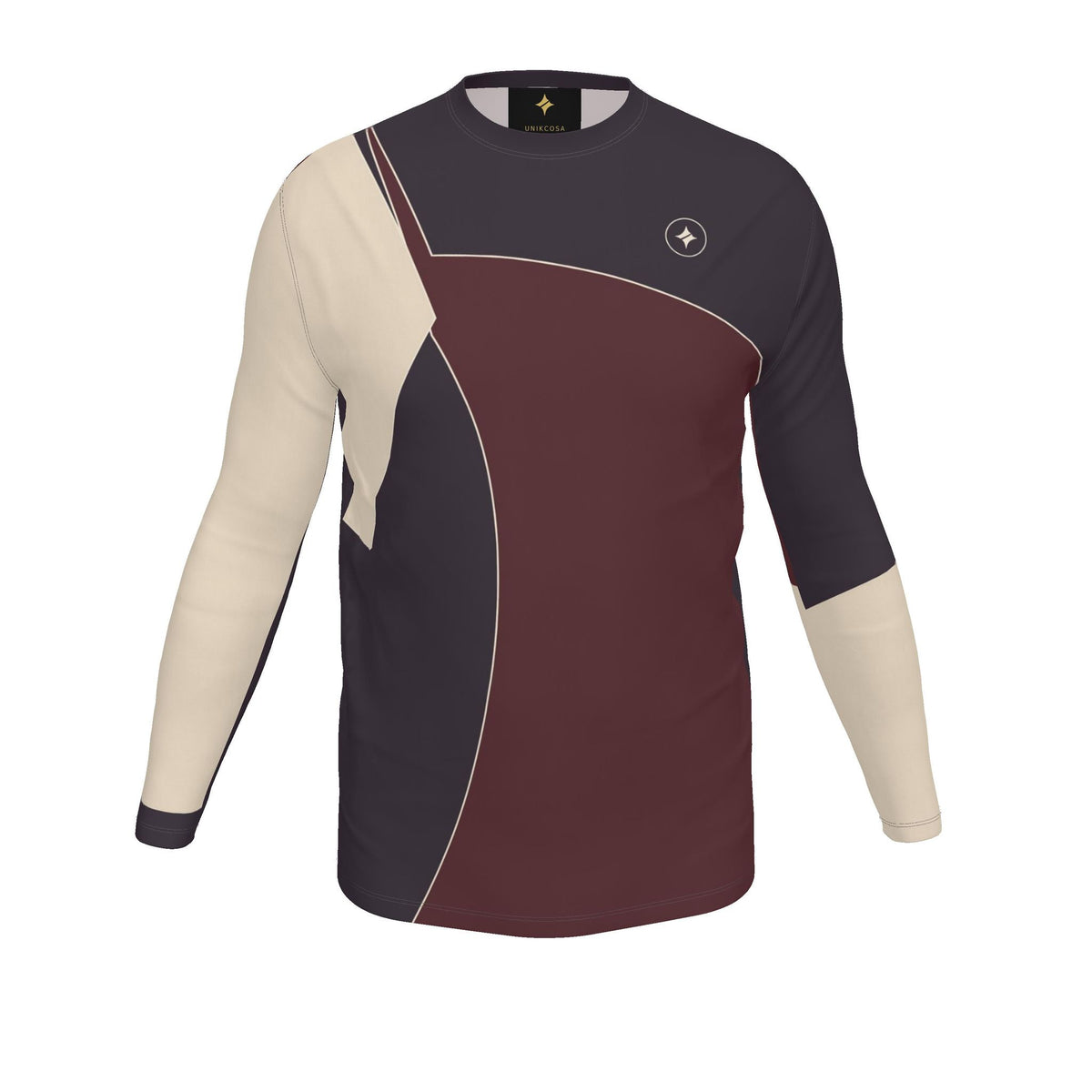 Oxblood Plum Luxury Bounce Cotton Long Sleeve T-Shirt