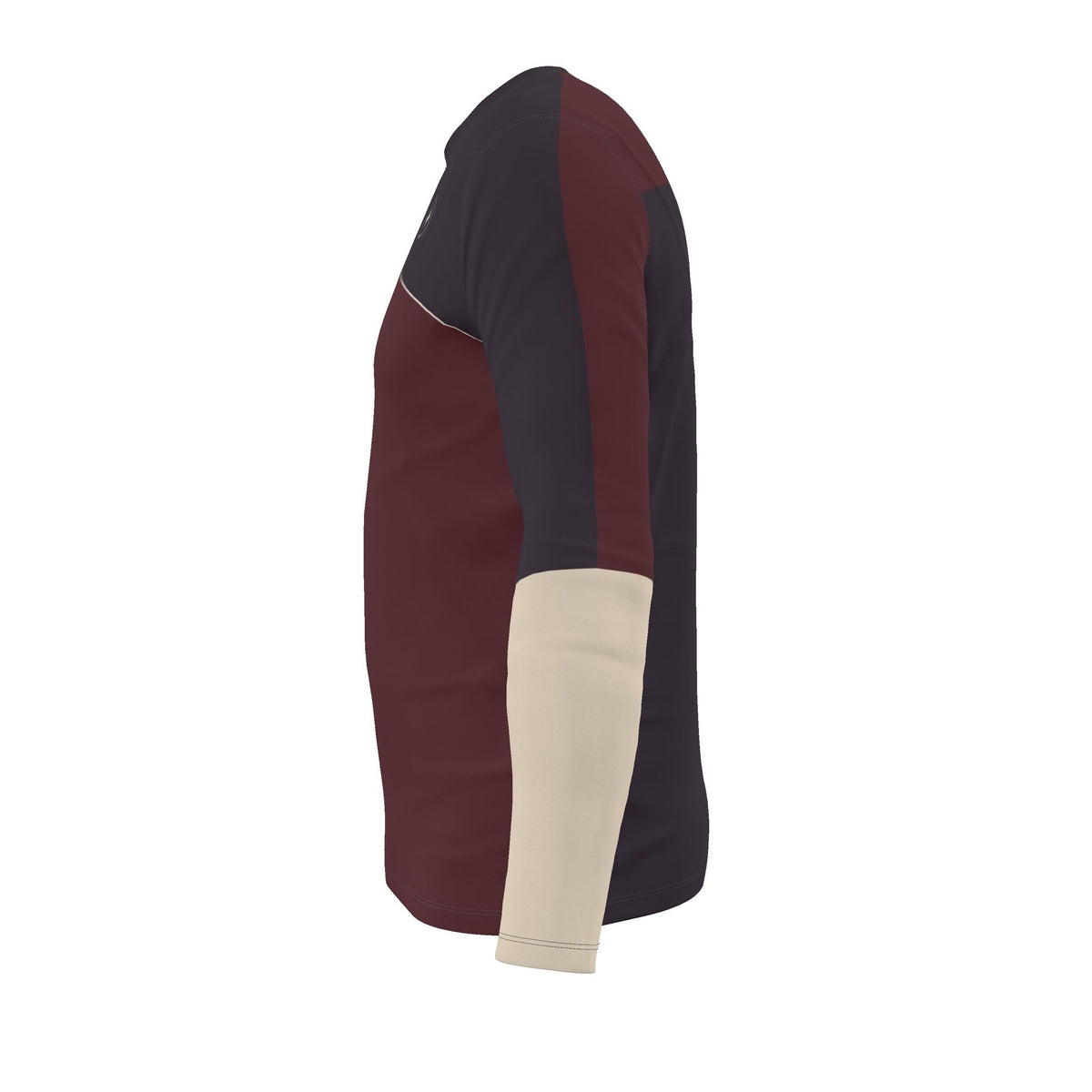 Oxblood Plum Luxury Bounce Cotton Long Sleeve T-Shirt