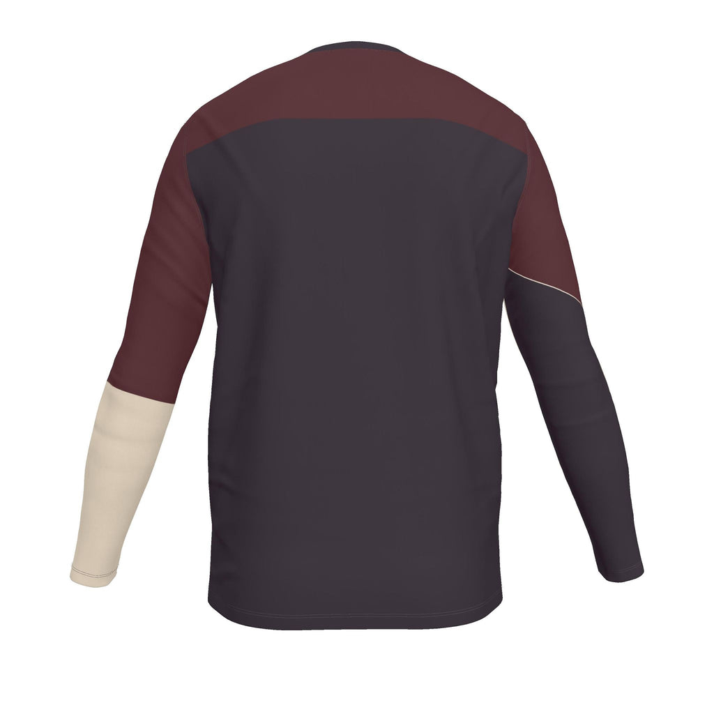 Oxblood Plum Luxury Bounce Cotton Long Sleeve T-Shirt