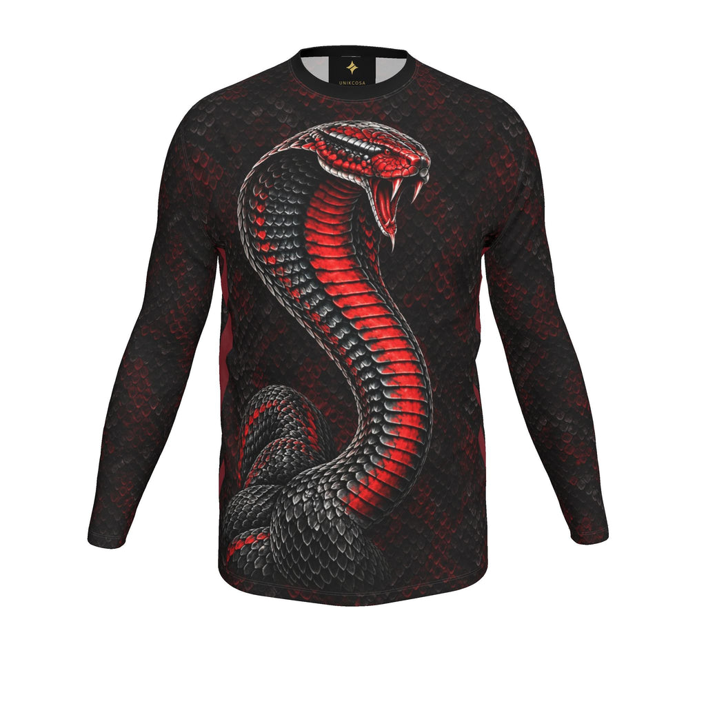 Cobra Elite Luxury Long Sleeve T-Shirt by UNIKCOSA, final garment front view