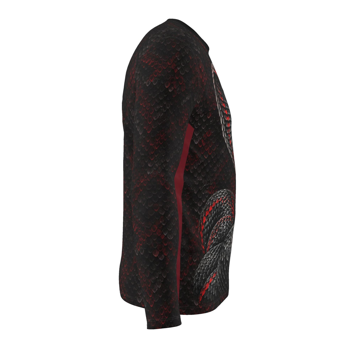 Cobra Elite Luxury Long Sleeve T-Shirt by UNIKCOSA, final garment right side view