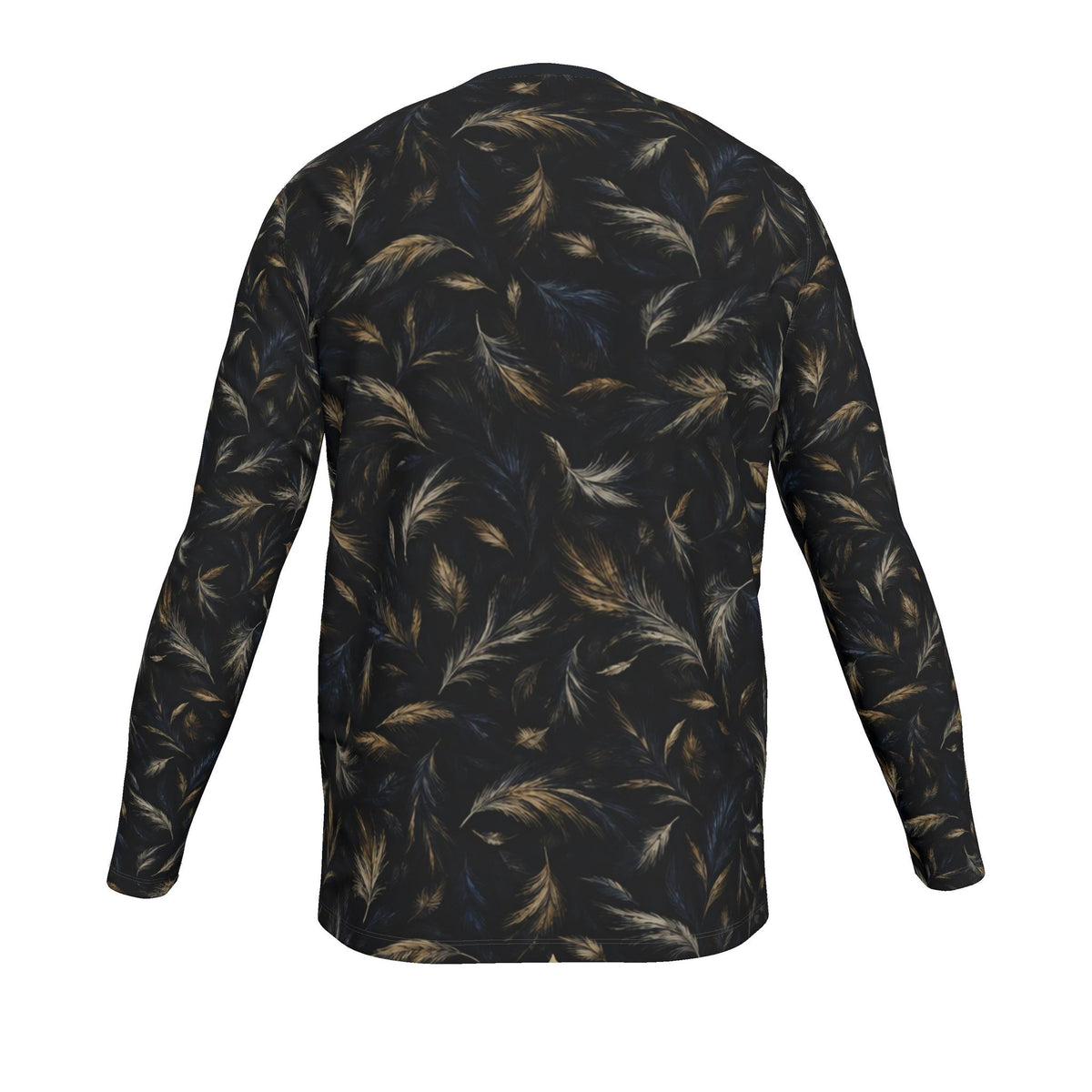 Ivory Eagle Luxury Long Sleeve T-Shirt by UNIKCOSA, final garment back view