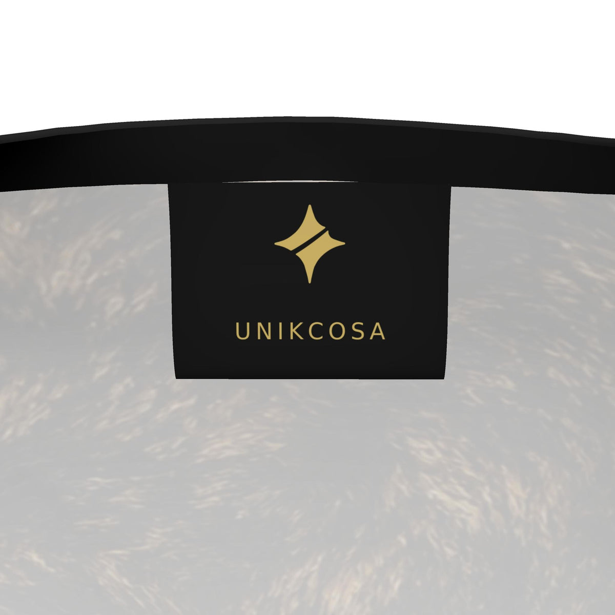 Golden Panther Linework Luxury Long Sleeve T-Shirt by UNIKCOSA, final garment UNIKCOSA inner label view