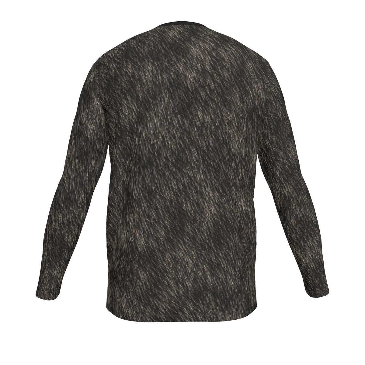 Silver Lion Luxury Long Sleeve T-Shirt by UNIKCOSA, final garment back view