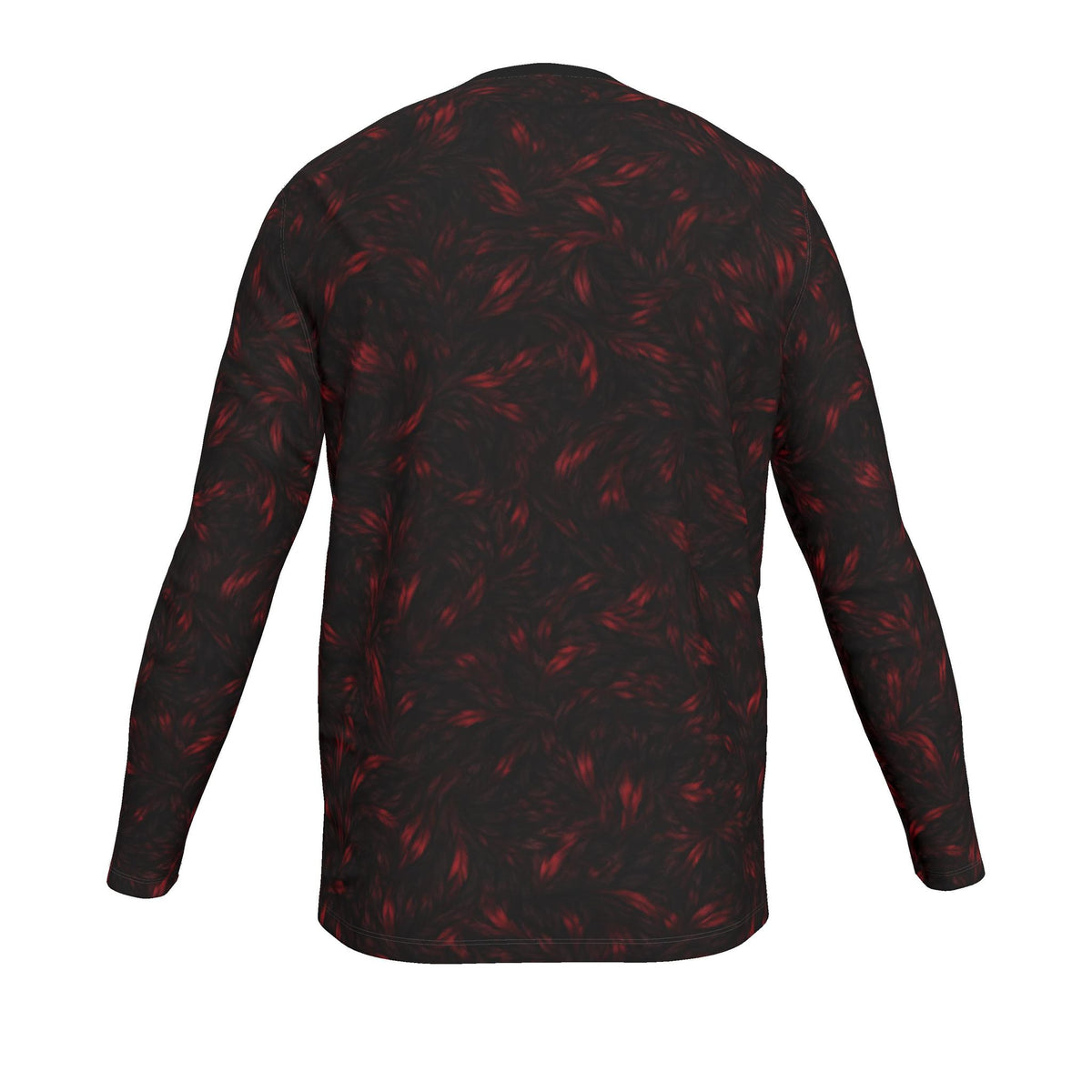 Fire Phoenix Luxury Long Sleeve T-Shirt by UNIKCOSA, final garment back view