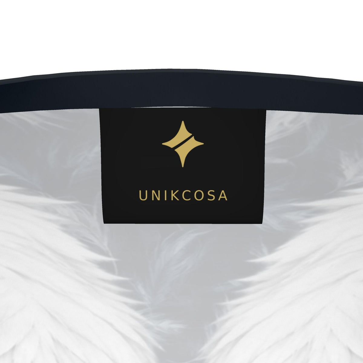 Frost Eagle Luxury Long Sleeve T-Shirt by UNIKCOSA, final garment UNIKCOSA inner label view