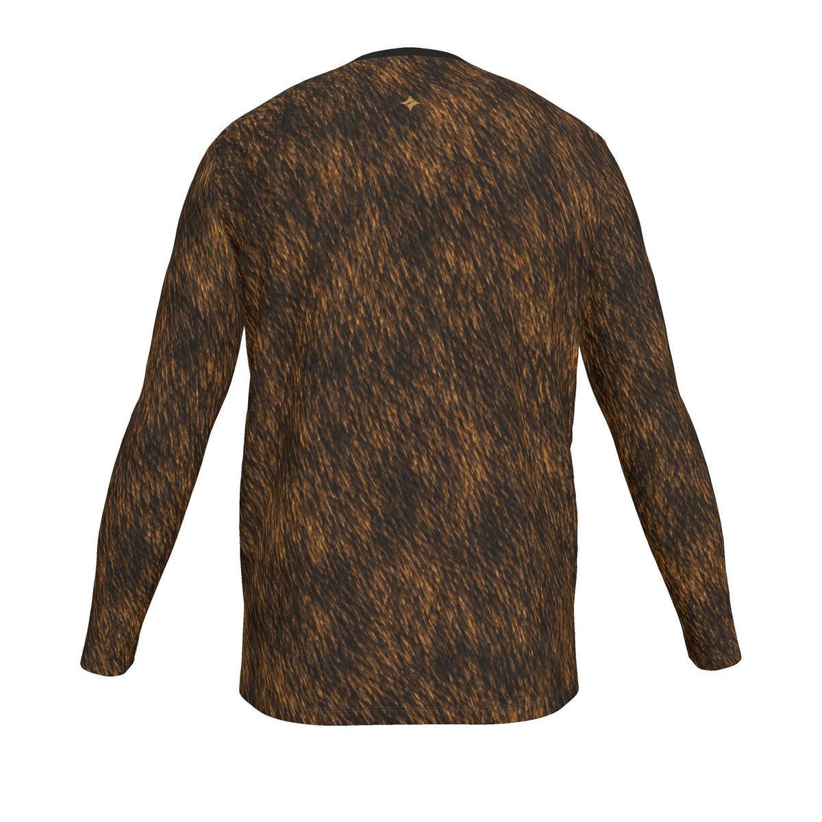 Royal Amber Luxury Long Sleeve T-Shirt by UNIKCOSA, final garment back view