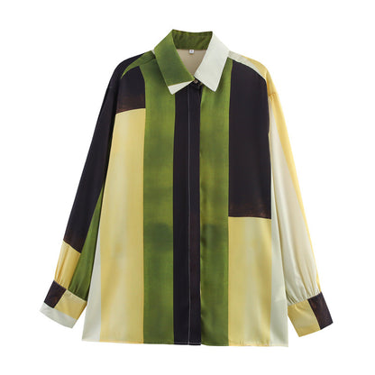 UNIKCOSA SilkMuse Printed Satin 2-Piece Shirt & Pant Set for Women 🌸