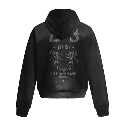 UNIKCOSA UrbanSoul RebelFuzz Hoodie Tie-Dye Distressed 💫