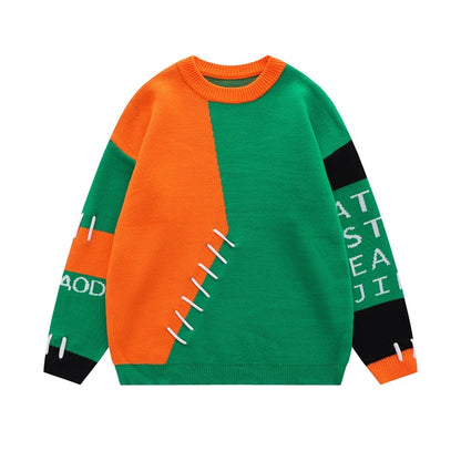 UNIKCOSA RetroMuse Colorblock Sweater Unisex Crewneck 💫