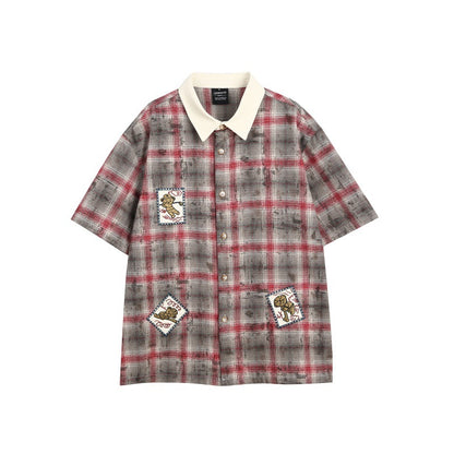 UNIKCOSA Velora Patchwork Embroidered Loose Shirt 💫