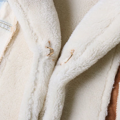 UNIKCOSA Velora Denim Jacket SuedeFleece PlushLined 🔥