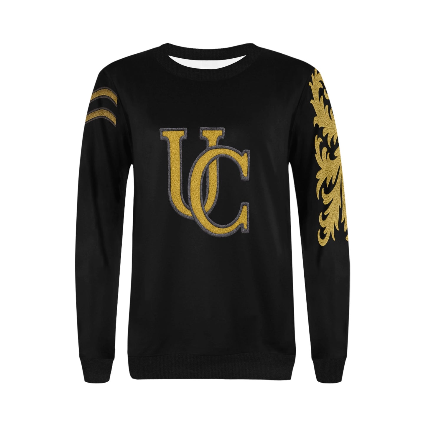 UNIKCOSA Velora Rib Cuff Crewneck Sweatshirt Over Print 💫