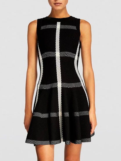 UNIKCOSA UrbanSoul Stripe Pattern Cotton Mini Dress 💫