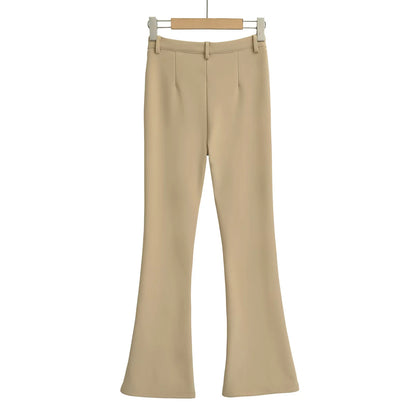 UNIKCOSA Velora Velvet Thickened Micro Flared Floor Pants 💫