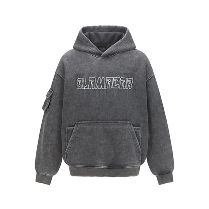 UNIKCOSA RetroMuse Vintage Letter-Washed Hooded Sweatshirt 💫