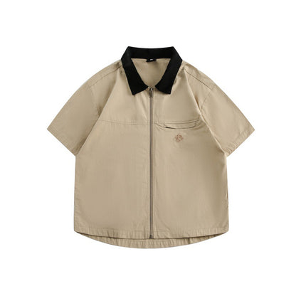 UNIKCOSA Velora Embroidered Collar Short Sleeve Shirt 💫