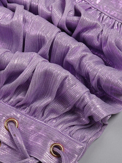 UNIKCOSA Velora Suspender Checkered Mini Skirt Lace Up 🖤