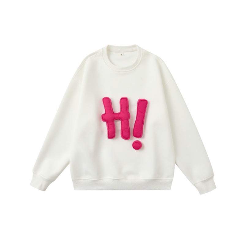 UNIKCOSA UrbanSoul Letter Graphic Crewneck Sweatshirt 💫