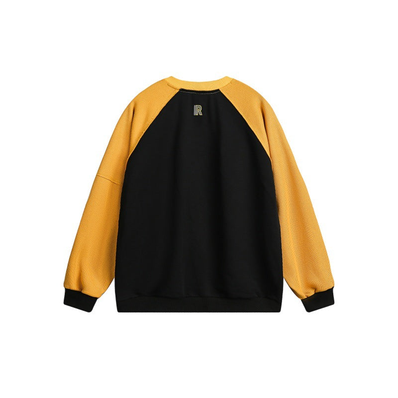 UNIKCOSA Velora Banana Print Colorblock Raglan CrewNeck 💫