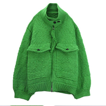 UNIKCOSA VerdeTassel Textured Knit Cardigan for Women 💚