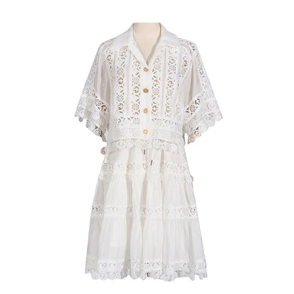 UNIKCOSA Velora Lace Embroidered Shirt And Skirt Set 💫