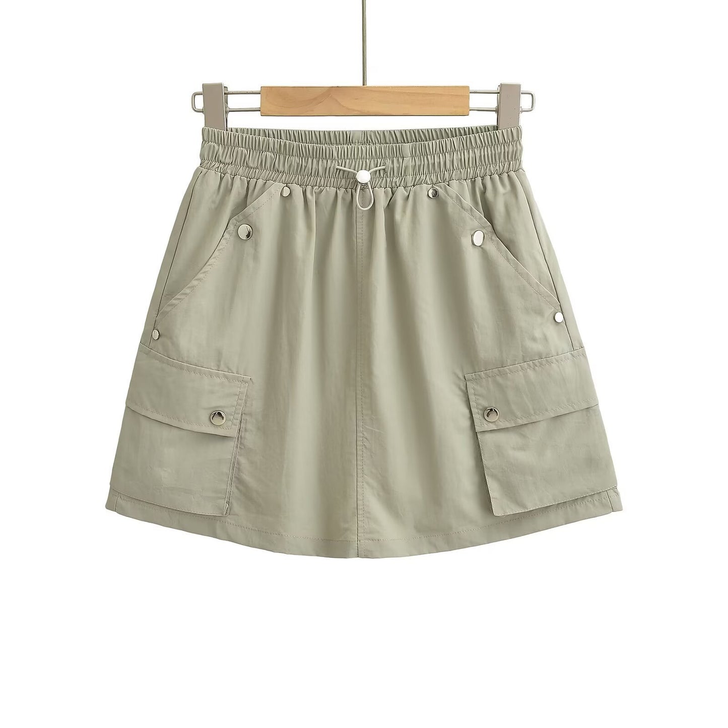 UNIKCOSA UrbanSoul Pocket Elastic Waist Workwear Skirt 💫