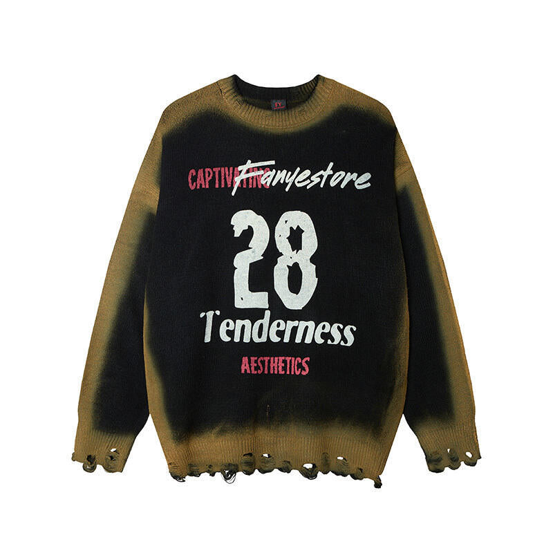 UNIKCOSA ArtCore Printed Loose Street Sweater 🖤