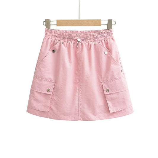 UNIKCOSA UrbanSoul Pocket Elastic Waist Workwear Skirt 💫