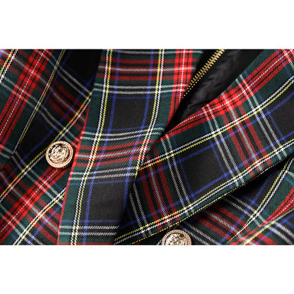 UNIKCOSA LuxeEase Checkered Red Black Cinching Skirt 💫