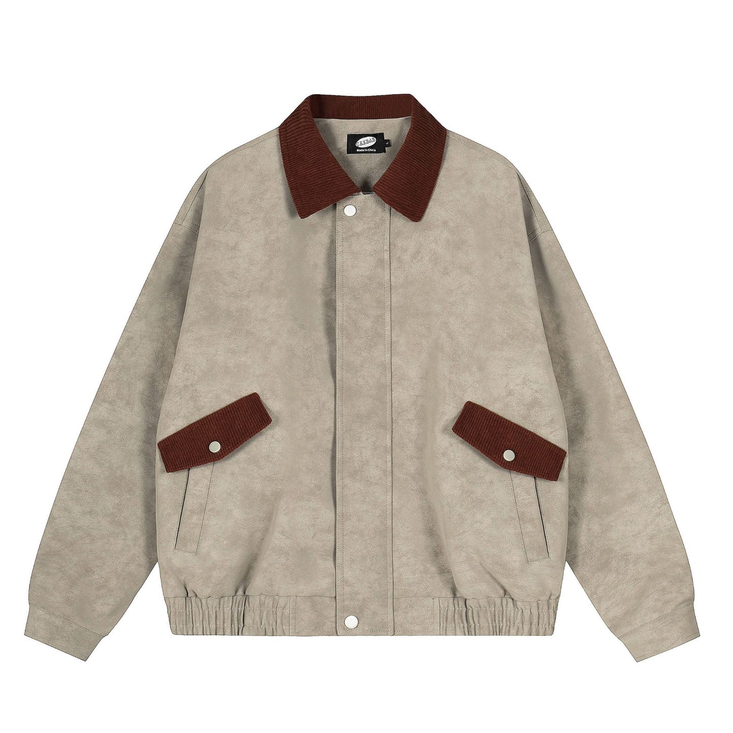 UNIKCOSA RetroMuse Color Block PU Leather Jacket 💫