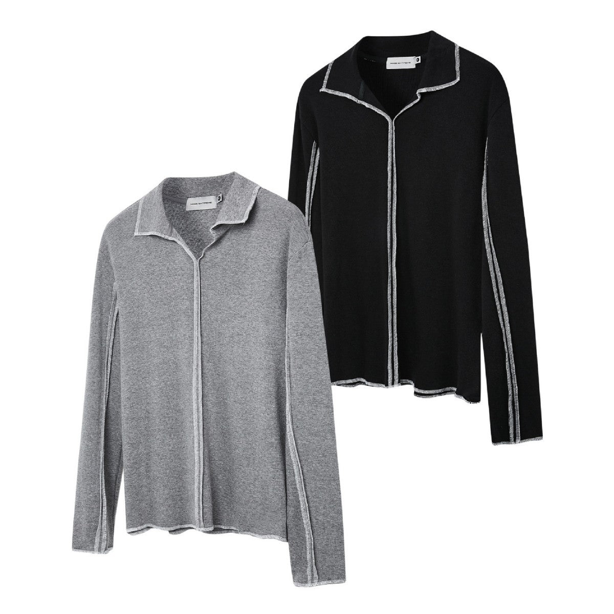 UNIKCOSA Velora Deconstructed Reverse Stitch Polo Shirt 💫