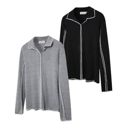 UNIKCOSA Velora Deconstructed Reverse Stitch Polo Shirt 💫