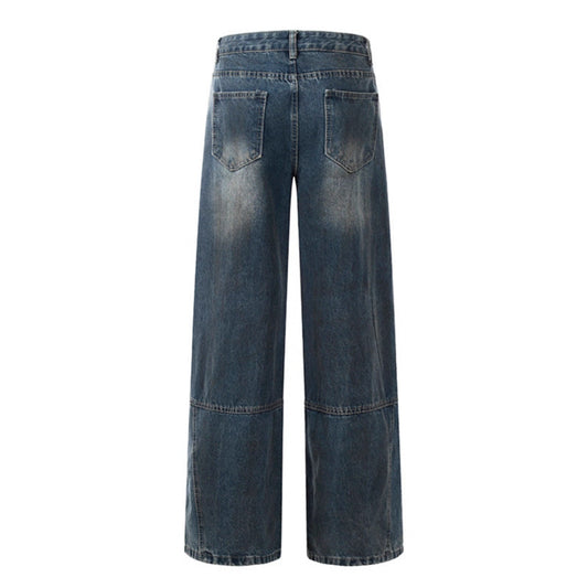 UNIKCOSA UrbanSoul Ripped Jeans Men Loose Fit Dark Blue 💫