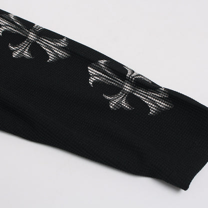 UNIKCOSA MonoEdge High-Street Pattern Long Sleeve T-Shirt 🖤