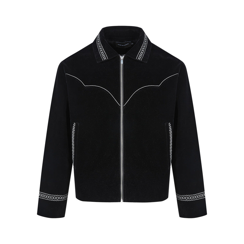 UNIKCOSA UrbanSoul Jacquard Pattern Zipper Jacket 💫