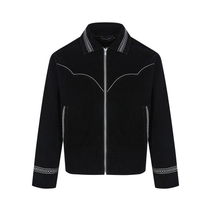 UNIKCOSA UrbanSoul Jacquard Pattern Zipper Jacket 💫