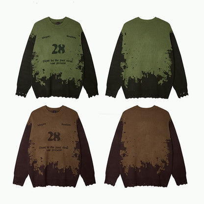 UNIKCOSA StreetVerse Patterned Loose Sweater 🪩