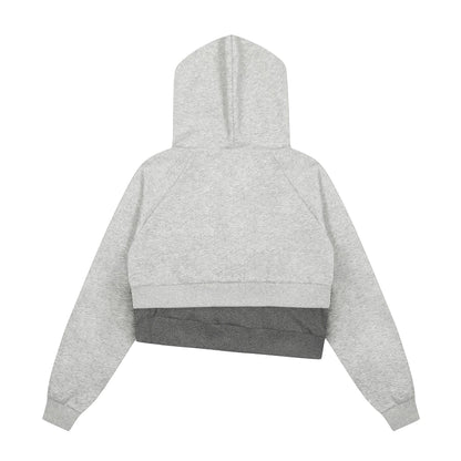 UNIKCOSA Velora Two Short Hoodies With Fake Letters 🌆