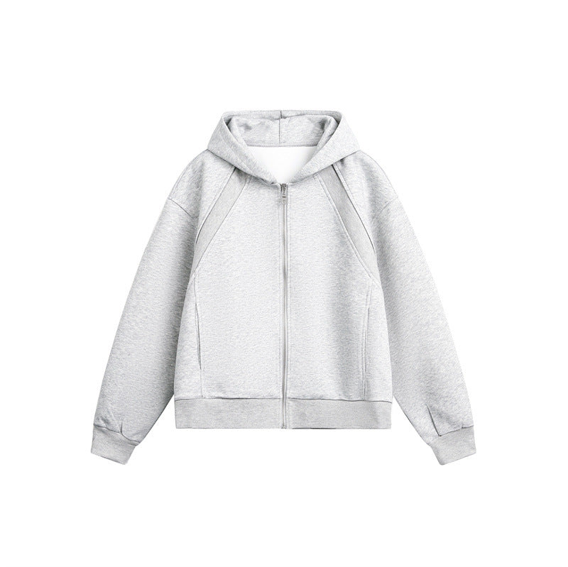 UNIKCOSA Velora College Style Hooded Cardigan Sweatshirt 💫