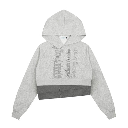 UNIKCOSA Velora Two Short Hoodies With Fake Letters 🌆