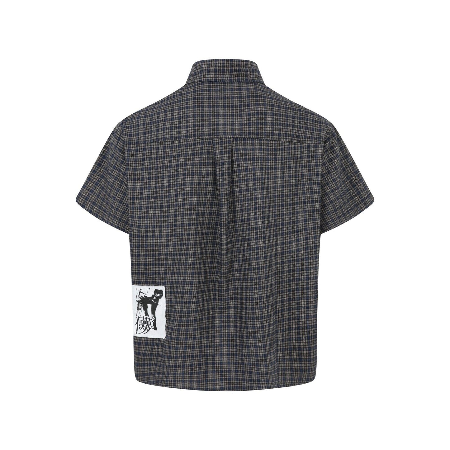 UNIKCOSA Velora Grid Graffiti Short Sleeve Shirt Unisex 💫