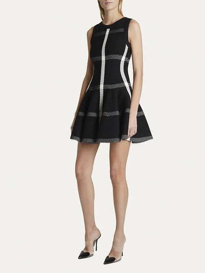 UNIKCOSA UrbanSoul Stripe Pattern Cotton Mini Dress 💫