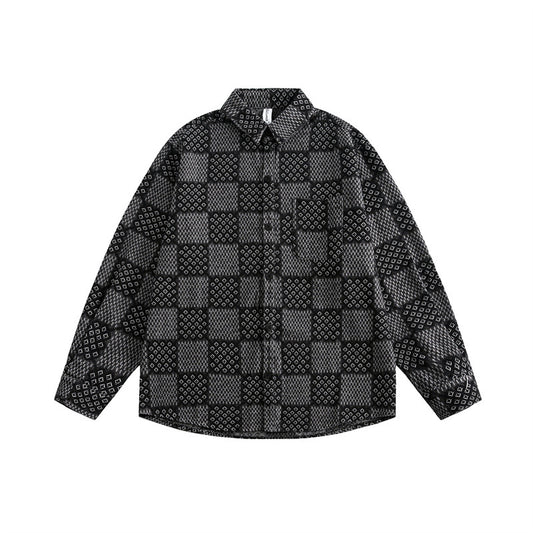 UNIKCOSA UrbanSoul Unisex Patchwork Plaid Casual Shirt 💫