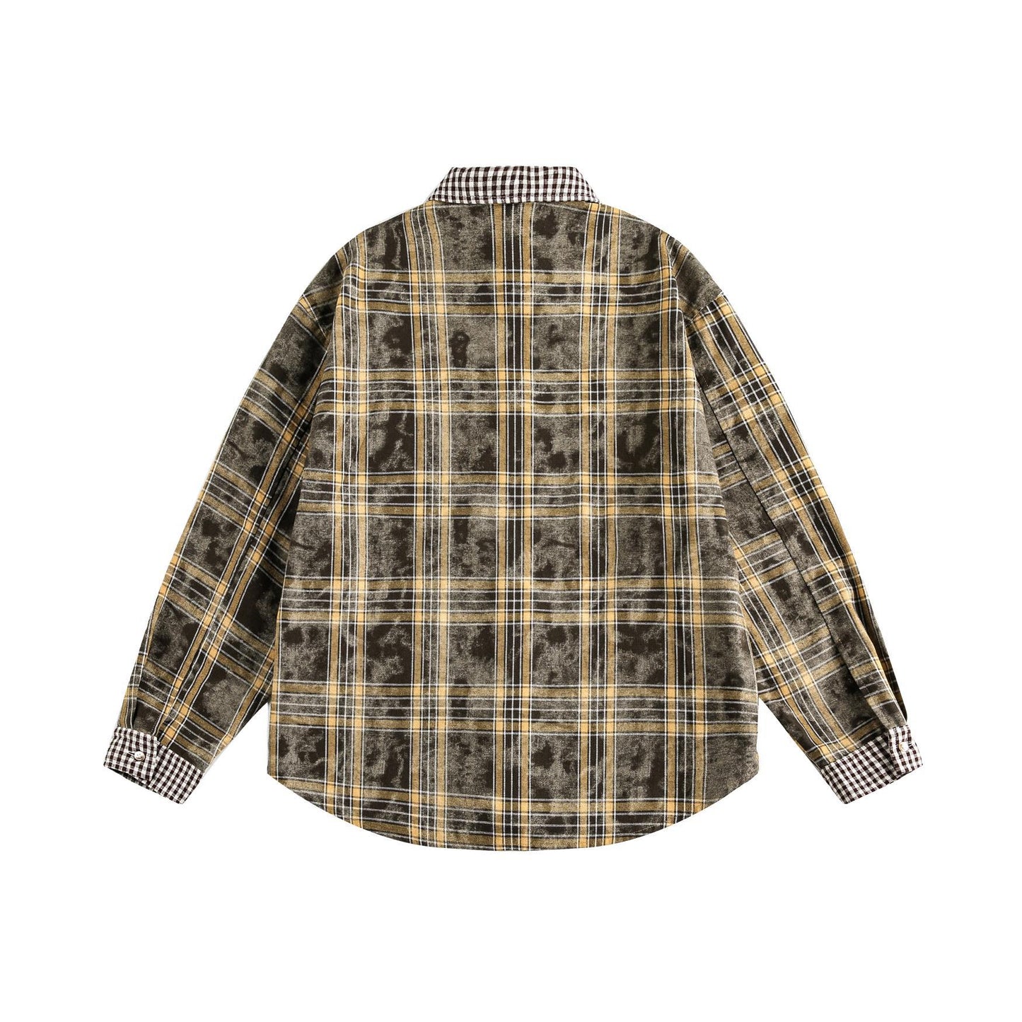 UNIKCOSA RetroMuse Vintage Plaid Patchwork Casual Shirt 💫