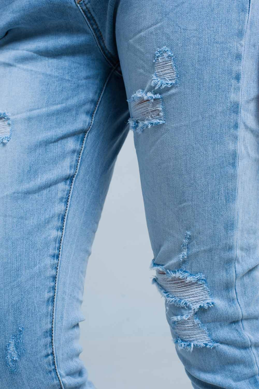 Light Wash Jogger with Drawstring Waistband