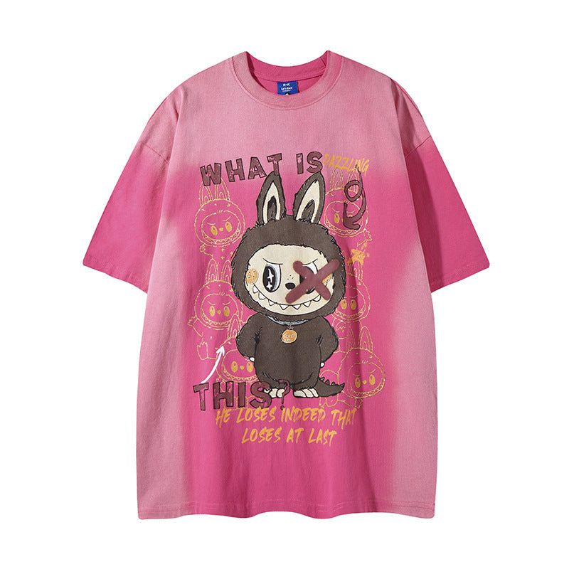 UNIKCOSA Velora Evil Rabbit Graphic Tee Casual Summer Top 💫